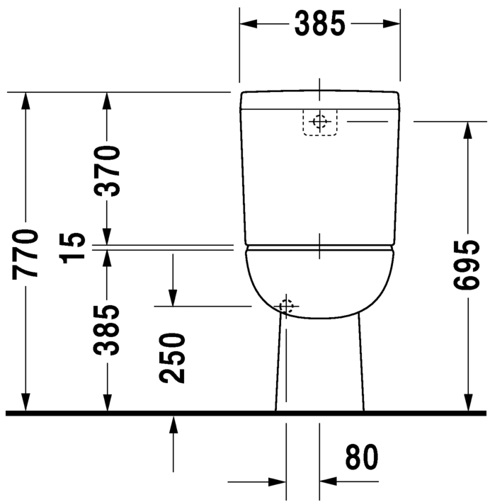 Чаша напольного унитаза Duravit D-Code 21110100002 - 5 изображение