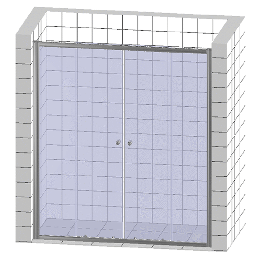 Душевая дверь в нишу Cezares PRATICO-BF-2-170-C-Cr стекло прозрачное - 4 изображение