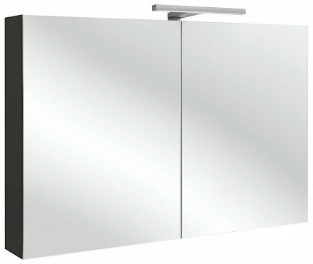 Зеркальный шкаф Jacob Delafon Vox 100 см EB1365-N21 серый титан глянцевый, с подсветкой
