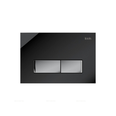 Клавиша смыва IDDIS Uniglass универсальная черное стекло 010 UNG10GBi77 - 2 изображение