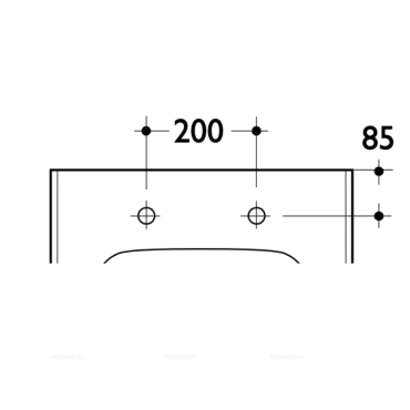 Раковина 60 см Ideal Standard CONTOUR S216801 - 4 изображение