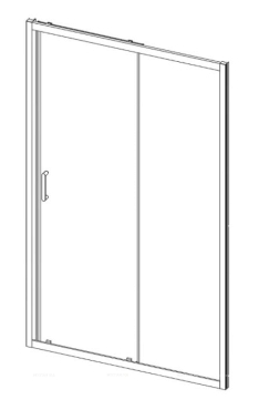 Душевая дверь Vincea Alpha 110x190 см, VDS-3AL110MT, профиль хром, стекло рифленое - 9 изображение