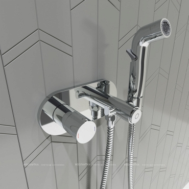 Гигиенический душ со смесителем Iddis Axes AXESBRBi08 хром - 2 изображение