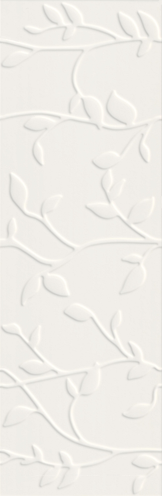 Керамическая плитка Meissen Плитка Winter Vine рельеф белый 29x89
