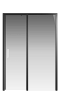 Душевой уголок Creto Nota стекло прозрачное профиль черный 140х70 см, 122-WTW-140-C-B-6 + 122-SP-700-C-B-6