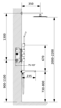 Душевой комплект Timo Petruma SX-5049/03SM с термостатом черный - 7 изображение