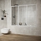 Душевая шторка на ванну Creto Avalon 1.0 170х145 см SH00064 профиль белый, стекло прозрачное - 3 изображение