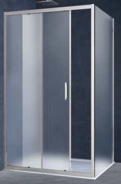 Душевая дверь Vincea Alpha 110x190 см, VDS-3AL110MT, профиль хром, стекло рифленое - 4 изображение