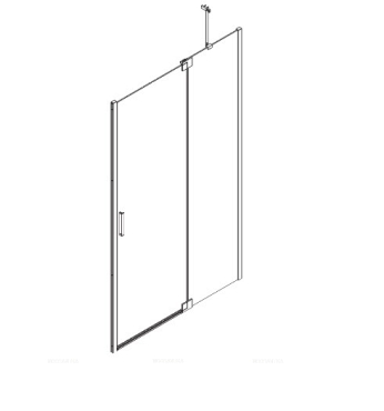Душевая дверь Creto Tenta 120х200 см 123-WTW-120-C-B-8 профиль черный, стекло прозрачное - 3 изображение