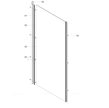 Душевая дверь Creto Nota стекло прозрачное профиль черный 120х200 см 122-WTW-120-C-B-6 EASY CLEAN - 3 изображение