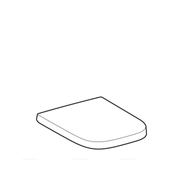 Крышка-сиденье Geberit Renova Plan 500.692.01.1 белая с микролифтом - 2 изображение