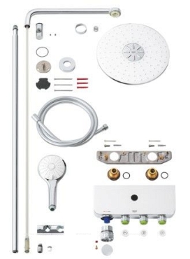 Душевая стойка Grohe Euphoria SmartControl 310 DUO с термостатом, белая - 10 изображение