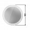 Зеркало Duravit Happy D.2 Plus HP7481G0000 90 x 90 см с подсветкой, круглое, белый - 2 изображение