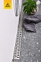 Душевой лоток 95 см Creto Zigzag CRE-950 ZH-Down с решеткой, хром - 9 изображение