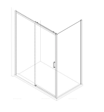 Душевая дверь Creto Nota 140х200 см 122-WTW-140-C-B-6 профиль черный, стекло прозрачное - 4 изображение