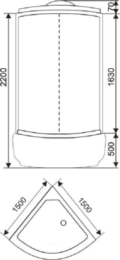 Душевая кабина Arcus AS-116 150x150 см стекла серые тонированные - 2 изображение